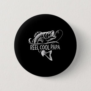 Spoel Cool Papa Visser Vader Cadeaus Vaderdag Vis Ronde Button 5,7 Cm