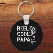 Spoel Cool Papa Visser Vader Cadeaus Vaderdag Vis Sleutelhanger (Voorkant)