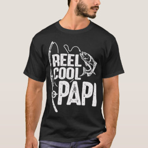 Spoel Cool Papi Grappige Visserij Opa T-shirt