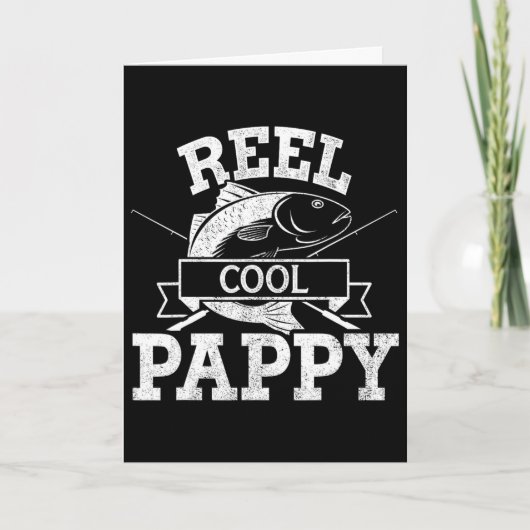 Spoel Cool Pappy Vissende Grootvader Voor Vaderdag Kaart (Voorkant)