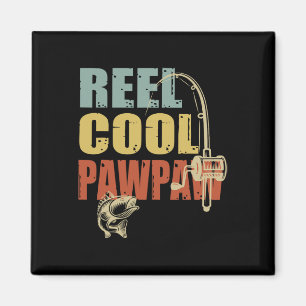 Spoel Cool Pawpaw Grappige Visser Vintage Vis Ontw Magneet