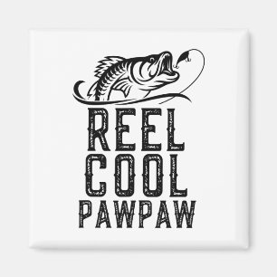 Spoel Cool Pawpaw Vissen Visser Grappig Retro Paw Magneet