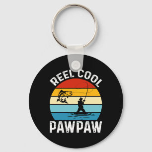 Spoel Cool Pawpaw Vissen Visser Grappig Retro Paw Sleutelhanger