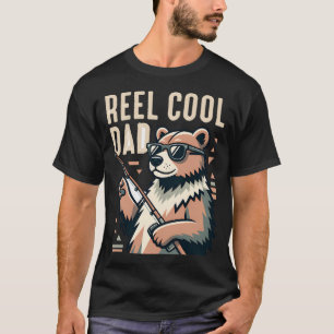 Spoel Coole Papa Grappige Beer Vissen Stunt Angela T-shirt