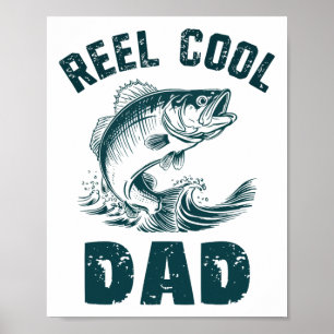Spoel Coole Papa Visser Opa Vintage Stijl Vader Poster
