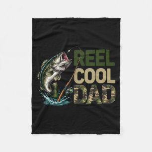 Spoel coole vader vissen papa camouflage visser fleece deken
