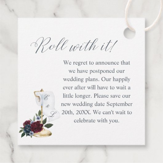 Spoel die nieuwe foto van het papieren filetpapier bedankjes labels (Achterkant)