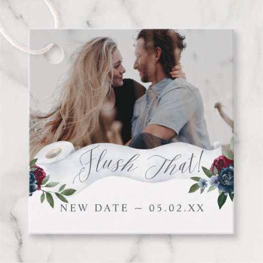 Spoel die nieuwe foto van het papieren filetpapier bedankjes labels (Voorkant)