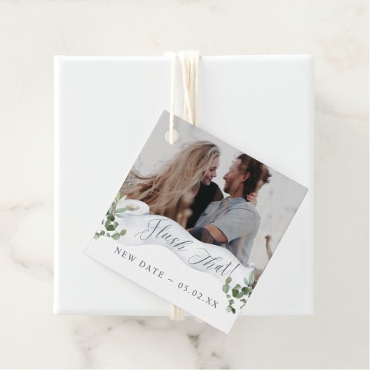 Spoel die nieuwe foto van het papieren filetpapier bedankjes labels (In situ)