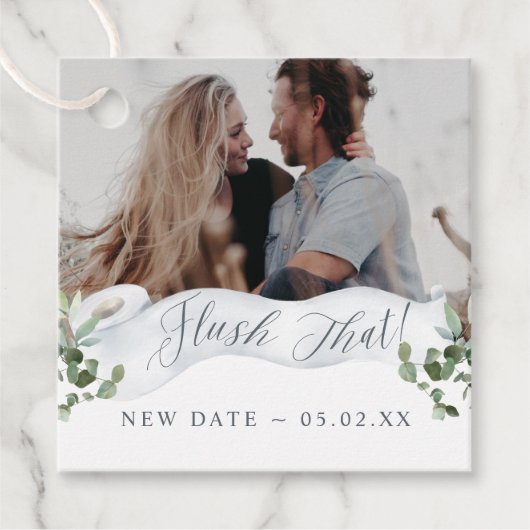 Spoel die nieuwe foto van het papieren filetpapier bedankjes labels (Voorkant)