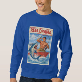 Spoel Drama Haai Visser | Grappige Retro Bootvaart Trui