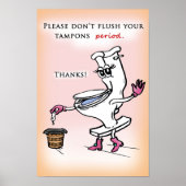 Spoel geen Tampons Poster (Voorkant)