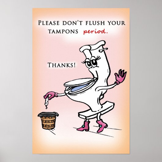 Spoel geen Tampons Poster (Voorkant)