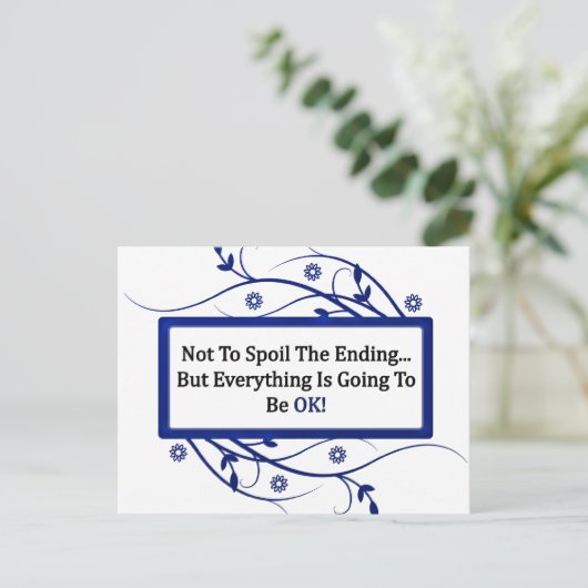 Spoel het einde briefkaart (Staand voorkant)