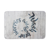 Spoel je zorgen weg Rustic Boho Badmat (Voorkant)