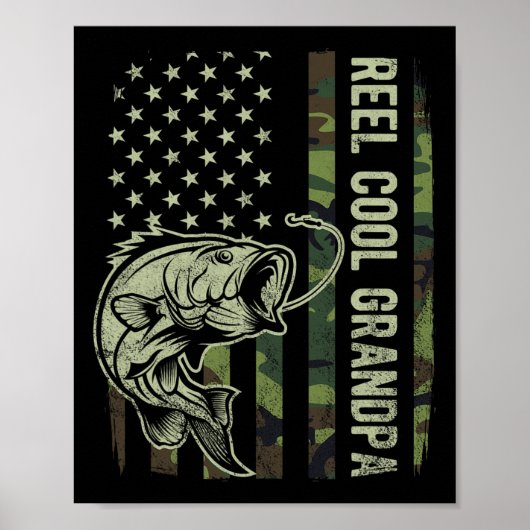 Spoel koele opa camouflage Amerikaanse vlag vaders Poster (Voorkant)