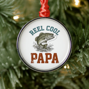 Spoel Koele Papa Vissen Vaderdag Metalen Ornament