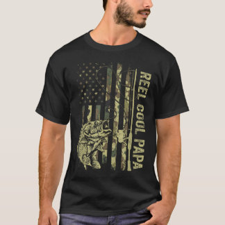 Spoel Koele Papa Vissen Vaderdag Visser T-shirt