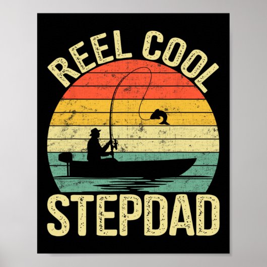 Spoel koele stiefvader vishulpjes voor Vaderdag V Poster (Voorkant)