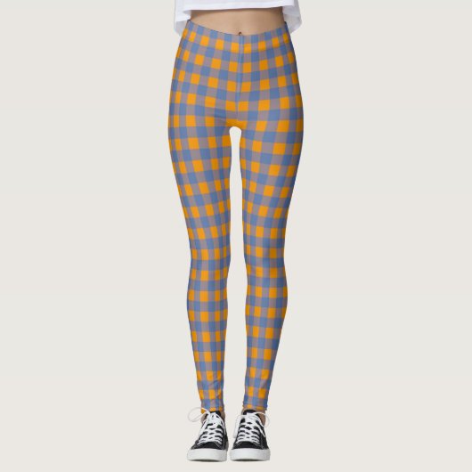 Spoel Oranje, Havelock Blue en Waterloo Color Leggings (Voorkant)