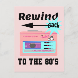 Spoel terug naar de jaren 80 briefkaart