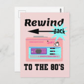 Spoel terug naar de jaren 80 briefkaart (Voorkant / Achterkant)