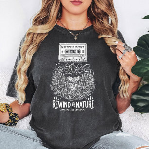 Spoel Terug Naar De Natuur Cassettebandje Buiten T-shirt