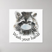 Spoel uw handen rond de pandemische griep canvas afdruk (Voorkant)