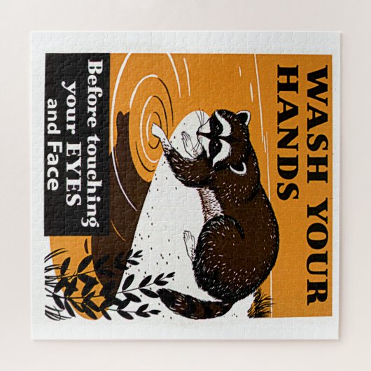 spoel uw handen terug, virusvrij, ZSSG Legpuzzel (Horizontaal)