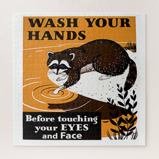 spoel uw handen terug, virusvrij, ZSSG Legpuzzel (Verticaal)