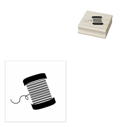 Spoel van draad Rubber Stamp Rubberstempel (Gestempeld)