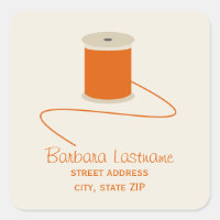 Spoel van Oranje draad Adres Sticker