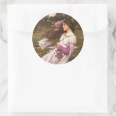 Spoelbloemen Ronde Sticker (Tas)