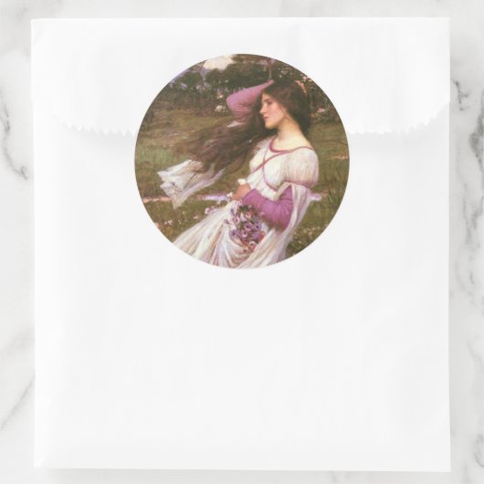 Spoelbloemen Ronde Sticker (Tas)