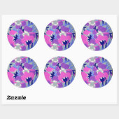 Spoelbloemen Ronde Sticker (Vel)