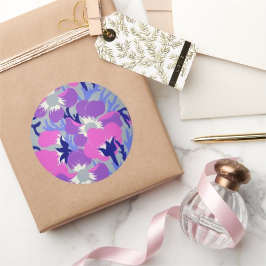 Spoelbloemen Ronde Sticker (Geschenken)