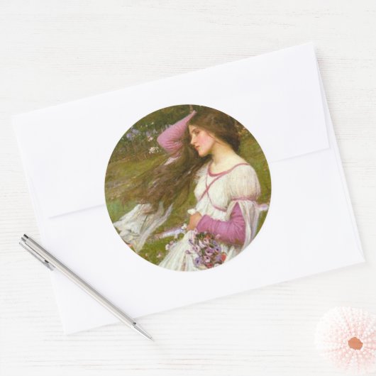 Spoelbloemen Ronde Sticker (Envelop)
