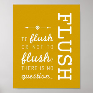 Spoelen Bathroom Rules Poster Art Print 8x10