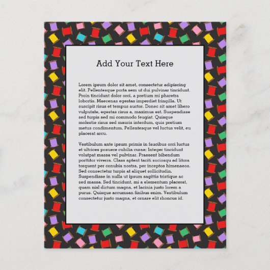 Spoelen naaigarens Zwarte Dressmaker Seamstress Flyer (Voorkant)