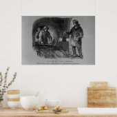 Spoelen van de riemen poster (Keuken)