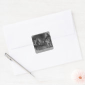 Spoelen van de riemen vierkante sticker (Envelop)