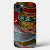 Spoelen van kerstfeestdagen, rood en goud Case-Mate iPhone case (Achterkant)