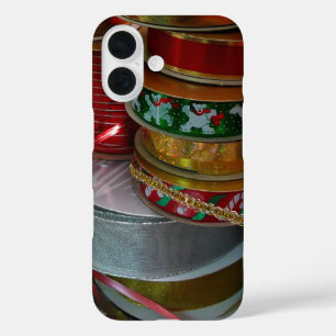 Spoelen van kerstfeestdagen, rood en goud iPhone 16 hoesje