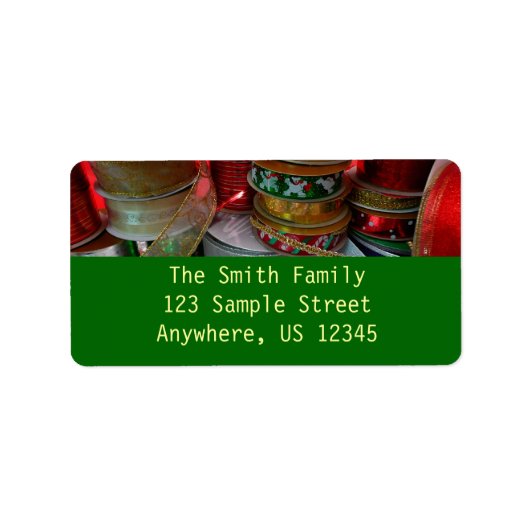 Spoelen van kerstfeestdagen, rood en goud etiket (Voorkant)