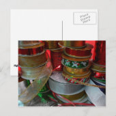 Spoelen van kerstfeestdagen, rood en goud feestdagenkaart (Voorkant / Achterkant)