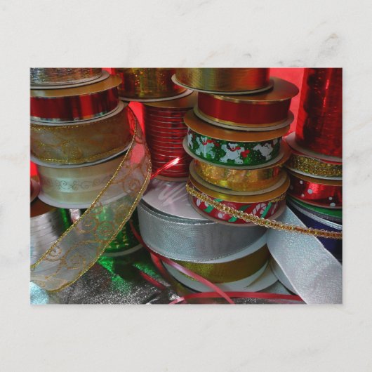 Spoelen van kerstfeestdagen, rood en goud feestdagenkaart (Voorkant)