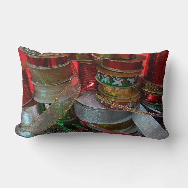 Spoelen van kerstfeestdagen, rood en goud kussen (Voorkant)