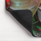 Spoelen van kerstfeestdagen, rood en goud muismat (Hoek)