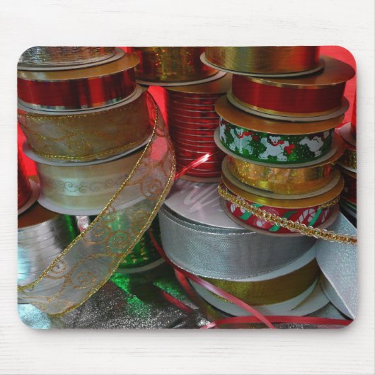 Spoelen van kerstfeestdagen, rood en goud muismat (Voorkant)