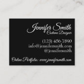 Spoelen van Ribbon Sewing Mode Costume Designer Visitekaartje (Achterkant)